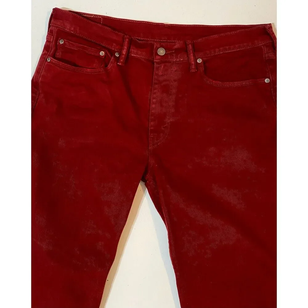 Levi's 514 Straight Fit Jeans W36 L36 Red